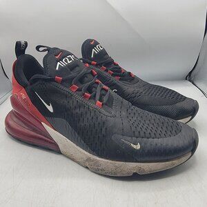 Nike Air Max 270 Mens 13 Black White University Red Sneaker Shoes AH8050-022